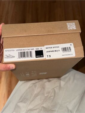 Dolce Vita Leopard Multi Calf Hair 'Notice Stitch' Box Label - Brown Black